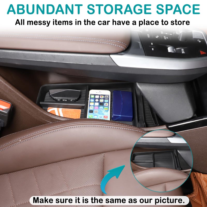 Hudiriy Car Storage Box Compatible with BMW X1 U11 2023 2024 Lower Console Organizer Tray, TPE Under Console Storage Box Interior Accessories,Style B - Image 3